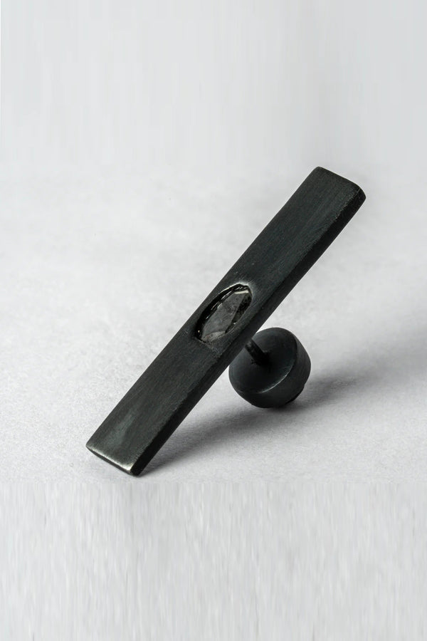 Parts of Four tablet earrings (0.2 CT, King Kong slate, 34mm) 1135-7-ka+dia PPOF5